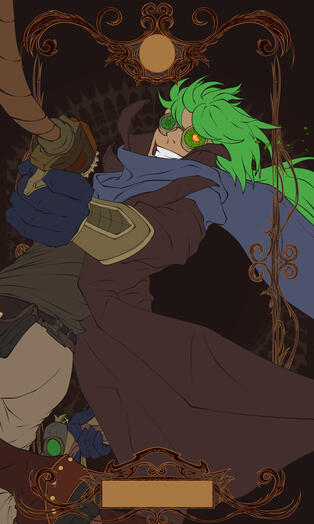 Flat color - Tarot Card